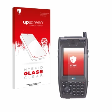 Front side of a product packaging with the brand logo upscreen. Next to it is the device M3 Mobile M3 SKY MC-7500S shown with 