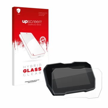 Front side of a product packaging with the brand logo upscreen. Next to it is the device Ducati Streetfighter V4 2020 Speedome