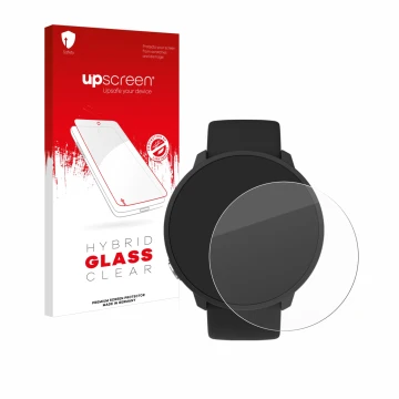 Front side of a product packaging with the brand logo upscreen. Next to it is the device Polar Unite shown with the correspond