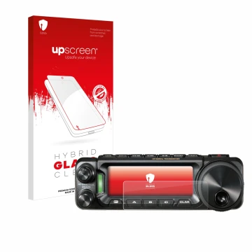 Front side of a product packaging with the brand logo upscreen. Next to it is the device Yaesu FT-891 shown with the correspon