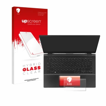 Front side of a product packaging with the brand logo upscreen. Next to it is the device ASUS ZenBook Flip 14 UX463FA (Touch T