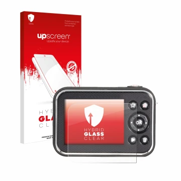 Front side of a product packaging with the brand logo upscreen. Next to it is the device Vtech Kidizoom Video Studio HD shown 