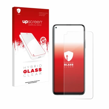 Front side of a product packaging with the brand logo upscreen. Next to it is the device Xiaomi Mi 10T Pro 5G shown with the c