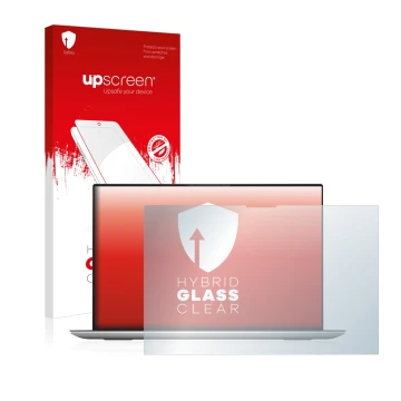 Front side of a product packaging with the brand logo upscreen. Next to it is the device Dell XPS 17 9700 touch shown with the