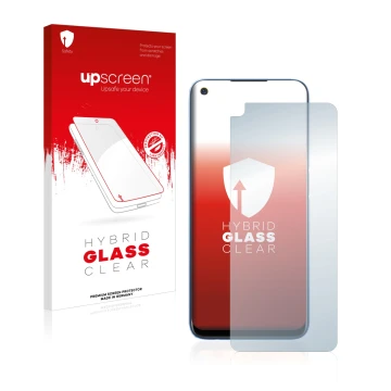 Front side of a product packaging with the brand logo upscreen. Next to it is the device realme 7 5G shown with the correspond