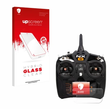 Front side of a product packaging with the brand logo upscreen. Next to it is the device Spektrum NX10 shown with the correspo