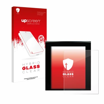 Front side of a product packaging with the brand logo upscreen. Next to it is the device Renault Megane 4 2020 Multimedia Easy