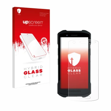 Front side of a product packaging with the brand logo upscreen. Next to it is the device Zebra TC26 shown with the correspondi