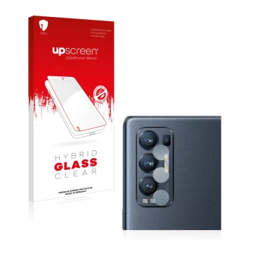 Front side of a product packaging with the brand logo upscreen. Next to it is the device Oppo Find X3 Neo (ONLY Camera Lens) s