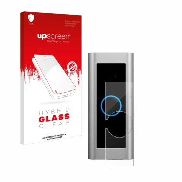 Front side of a product packaging with the brand logo upscreen. Next to it is the device Ring Video Doorbell Pro 2 shown with 