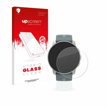 Front side of a product packaging with the brand logo upscreen. Next to it is the device Suunto 9 Peak shown with the correspo
