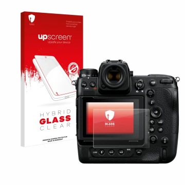 Front side of a product packaging with the brand logo upscreen. Next to it is the device Nikon Z 9 shown with the correspondin