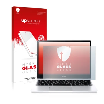 Front side of a product packaging with the brand logo upscreen. Next to it is the device Acer Spin 3 SP313-51N shown with the 