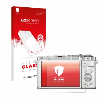 Front side of a product packaging with the brand logo upscreen. Next to it is the device Olympus PEN E-P7 shown with the corre