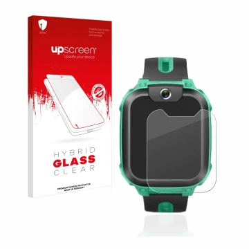 Front side of a product packaging with the brand logo upscreen. Next to it is the device Imoo Watch Phone Z1 shown with the co