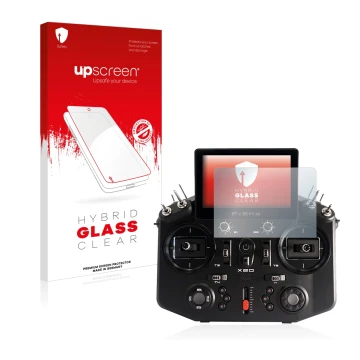 Front side of a product packaging with the brand logo upscreen. Next to it is the device FrSky Tandem X20 shown with the corre