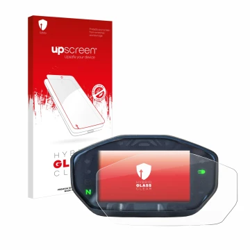 Front side of a product packaging with the brand logo upscreen. Next to it is the device Ducati Monster / Monster + 2021 shown