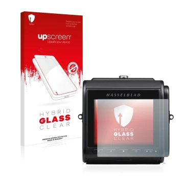 Front side of a product packaging with the brand logo upscreen. Next to it is the device Hasselblad 907X 50C shown with the co