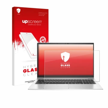Front side of a product packaging with the brand logo upscreen. Next to it is the device HP EliteBook 850 G7 shown with the co