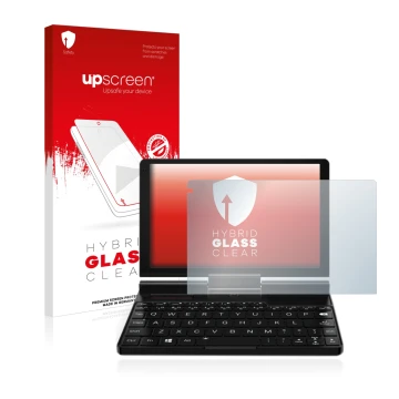 Front side of a product packaging with the brand logo upscreen. Next to it is the device GPD Pocket 3 shown with the correspon