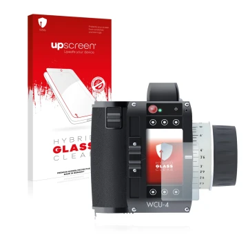 Front side of a product packaging with the brand logo upscreen. Next to it is the device Arri WCU-4 shown with the correspondi