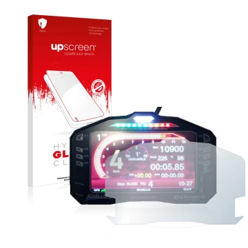 Front side of a product packaging with the brand logo upscreen. Next to it is the device Starlane DaVinci-II S shown with the 