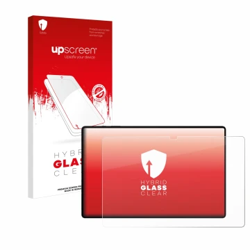 Front side of a product packaging with the brand logo upscreen. Next to it is the device Samsung Galaxy Tab S8 Ultra WiFi show