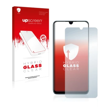 Front side of a product packaging with the brand logo upscreen. Next to it is the device Vivo V20 SE shown with the correspond