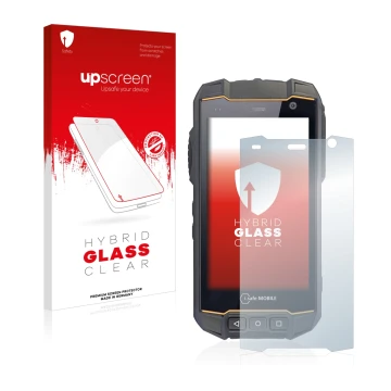 Front side of a product packaging with the brand logo upscreen. Next to it is the device i.safe MOBILE IS530.2 shown with the 