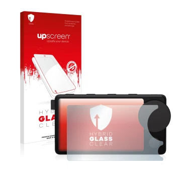 Front side of a product packaging with the brand logo upscreen. Next to it is the device Spotify Car Thing shown with the corr