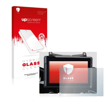 Front side of a product packaging with the brand logo upscreen. Next to it is the device KTM 1290 Super Duke GT 2022 TFT 7