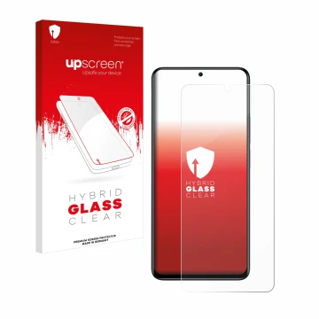 Front side of a product packaging with the brand logo upscreen. Next to it is the device Xiaomi Redmi Note 11 Pro+ 5G shown wi