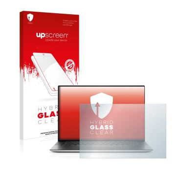 Front side of a product packaging with the brand logo upscreen. Next to it is the device Dell XPS 15 9520 Non-Touch shown with