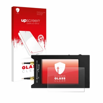 Front side of a product packaging with the brand logo upscreen. Next to it is the device NanoVNA H4 shown with the correspondi