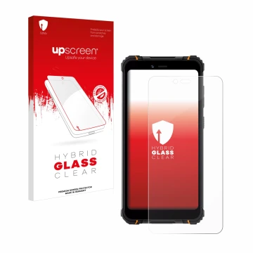 Front side of a product packaging with the brand logo upscreen. Next to it is the device Hotwav T5 Pro shown with the correspo