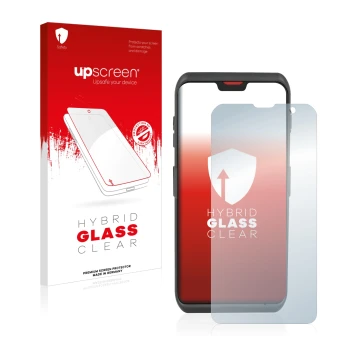 Front side of a product packaging with the brand logo upscreen. Next to it is the device Honeywell ScanPal EDA52 shown with th