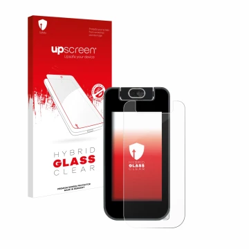 Front side of a product packaging with the brand logo upscreen. Next to it is the device Vtech KidiBuzz 3 shown with the corre