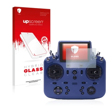 Front side of a product packaging with the brand logo upscreen. Next to it is the device FrSky Tandem X18 shown with the corre
