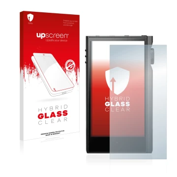 Front side of a product packaging with the brand logo upscreen. Next to it is the device Astell&Kern Kann Max shown with the c