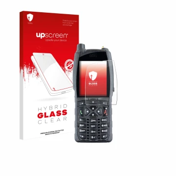 Front side of a product packaging with the brand logo upscreen. Next to it is the device Sepura SC20 shown with the correspond