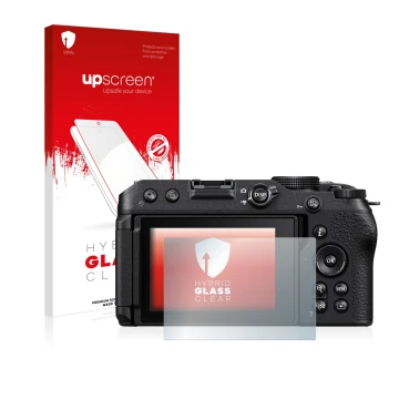 Front side of a product packaging with the brand logo upscreen. Next to it is the device Nikon Z 30 shown with the correspondi