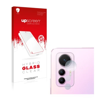 Front side of a product packaging with the brand logo upscreen. Next to it is the device Xiaomi 12 Lite (ONLY Camera Lens) sho