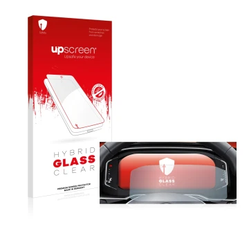 Front side of a product packaging with the brand logo upscreen. Next to it is the device Volkswagen Tiguan 2021 Digital Cockpi