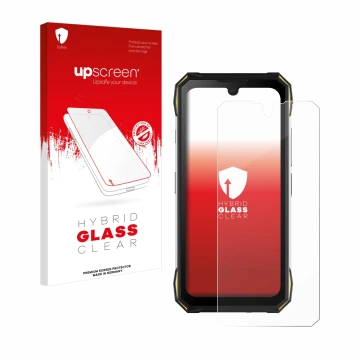 Front side of a product packaging with the brand logo upscreen. Next to it is the device Doogee S89 Pro shown with the corresp