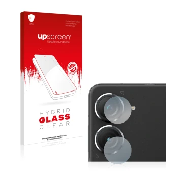 Front side of a product packaging with the brand logo upscreen. Next to it is the device ASUS ZenFone 9 (ONLY Camera Lens) sho