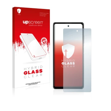 Front side of a product packaging with the brand logo upscreen. Next to it is the device Blackview A100 shown with the corresp