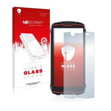 Front side of a product packaging with the brand logo upscreen. Next to it is the device Cubot King Kong Mini 2 Pro shown with