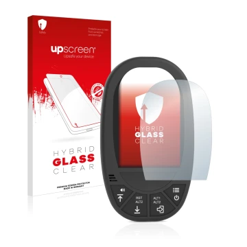 Front side of a product packaging with the brand logo upscreen. Next to it is the device Flymaster GPS LS shown with the corre