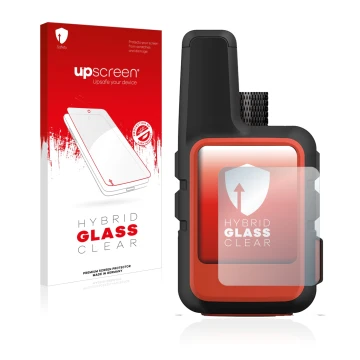 Front side of a product packaging with the brand logo upscreen. Next to it is the device Garmin inReach Mini 2 shown with the 