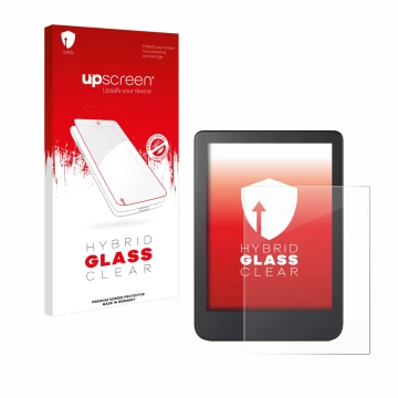 Front side of a product packaging with the brand logo upscreen. Next to it is the device Kobo Clara 2E shown with the correspo